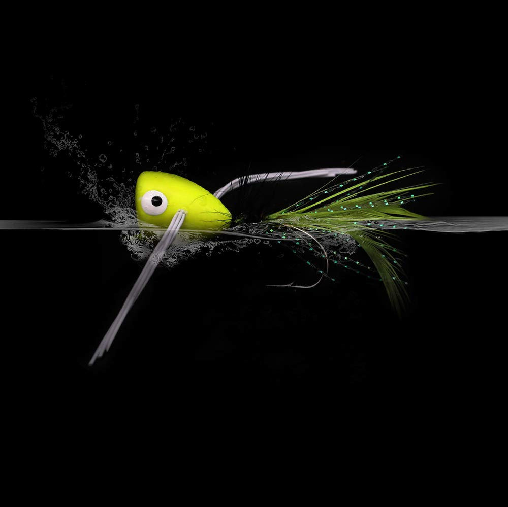 Poppers creating splash and surface action for bass and panfish