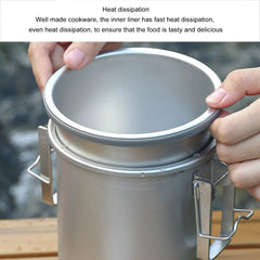 Topyond 2-in-1 cooking-steaming pot highlights convenient outdoor meal prep.