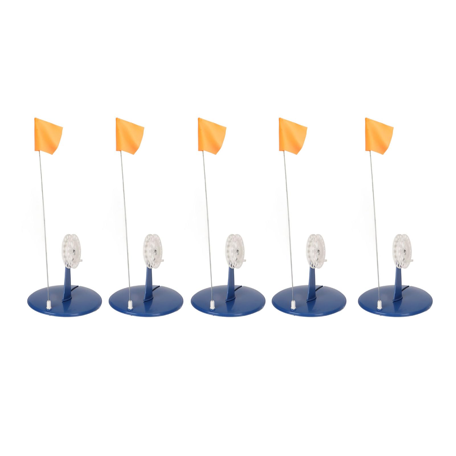 Topyond 5pack ice fishing flags ready to mark multiple holes outdoors.