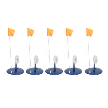 Topyond 5pack ice fishing flags ready to mark multiple holes outdoors.