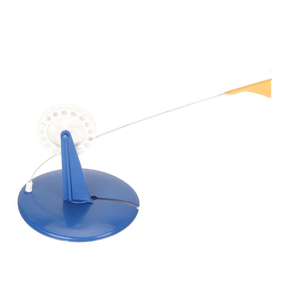 Topyond all-in-one ice fishing kit with five rods, platforms, flags.