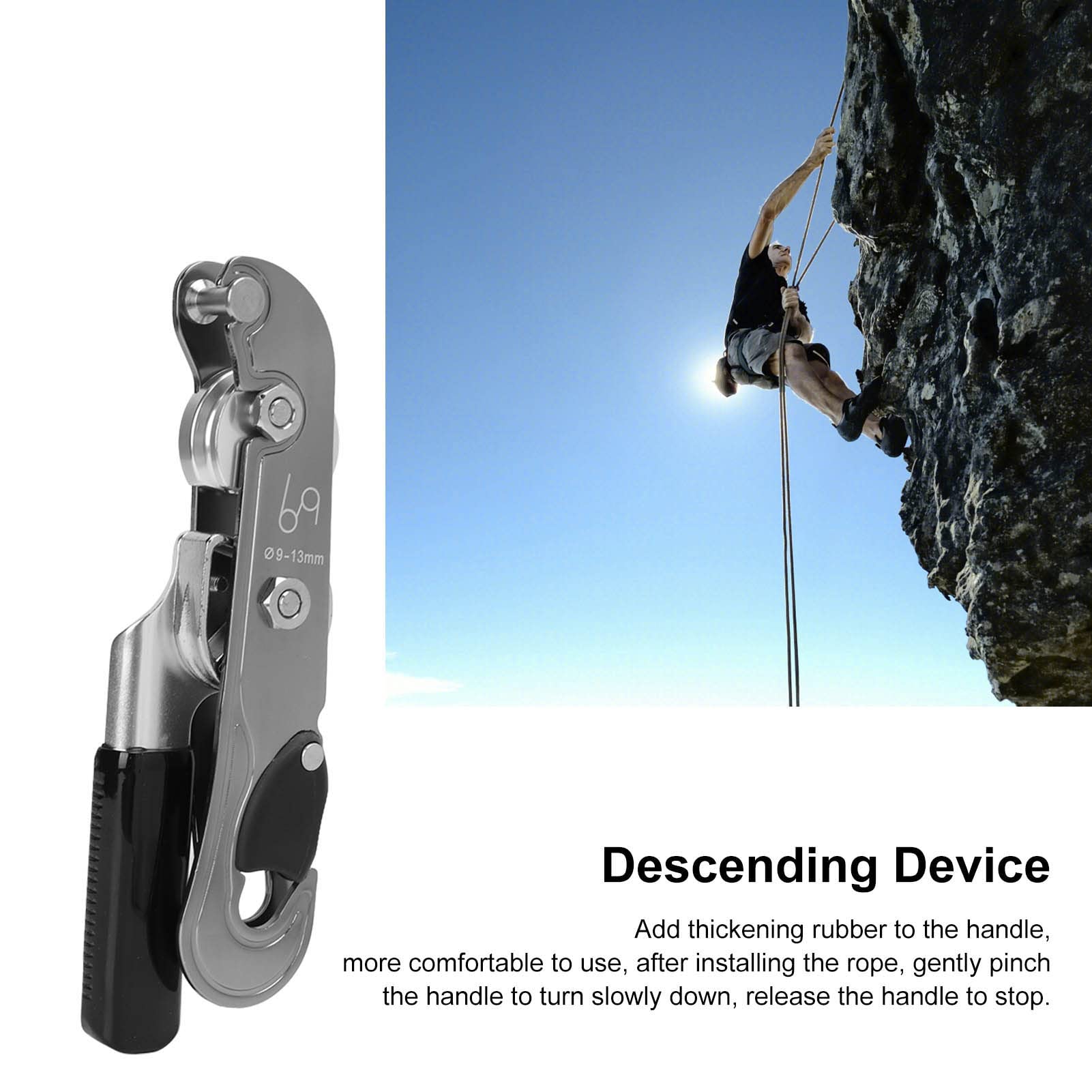 Topyond descender stop wheel system enables precise control in varied situations.