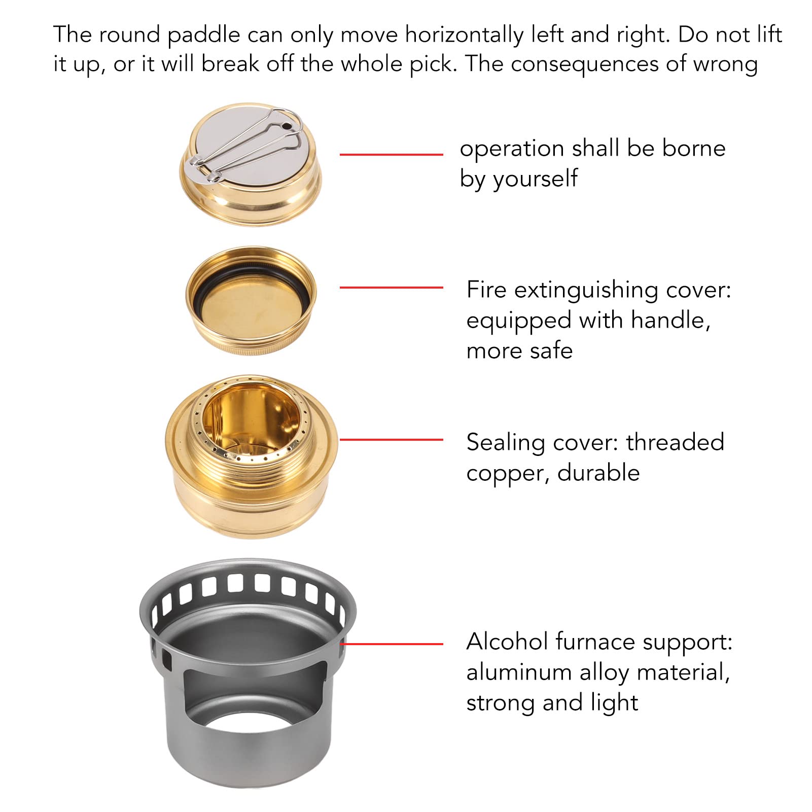 Topyond mini stove sealing ring design promotes safer fueling.
