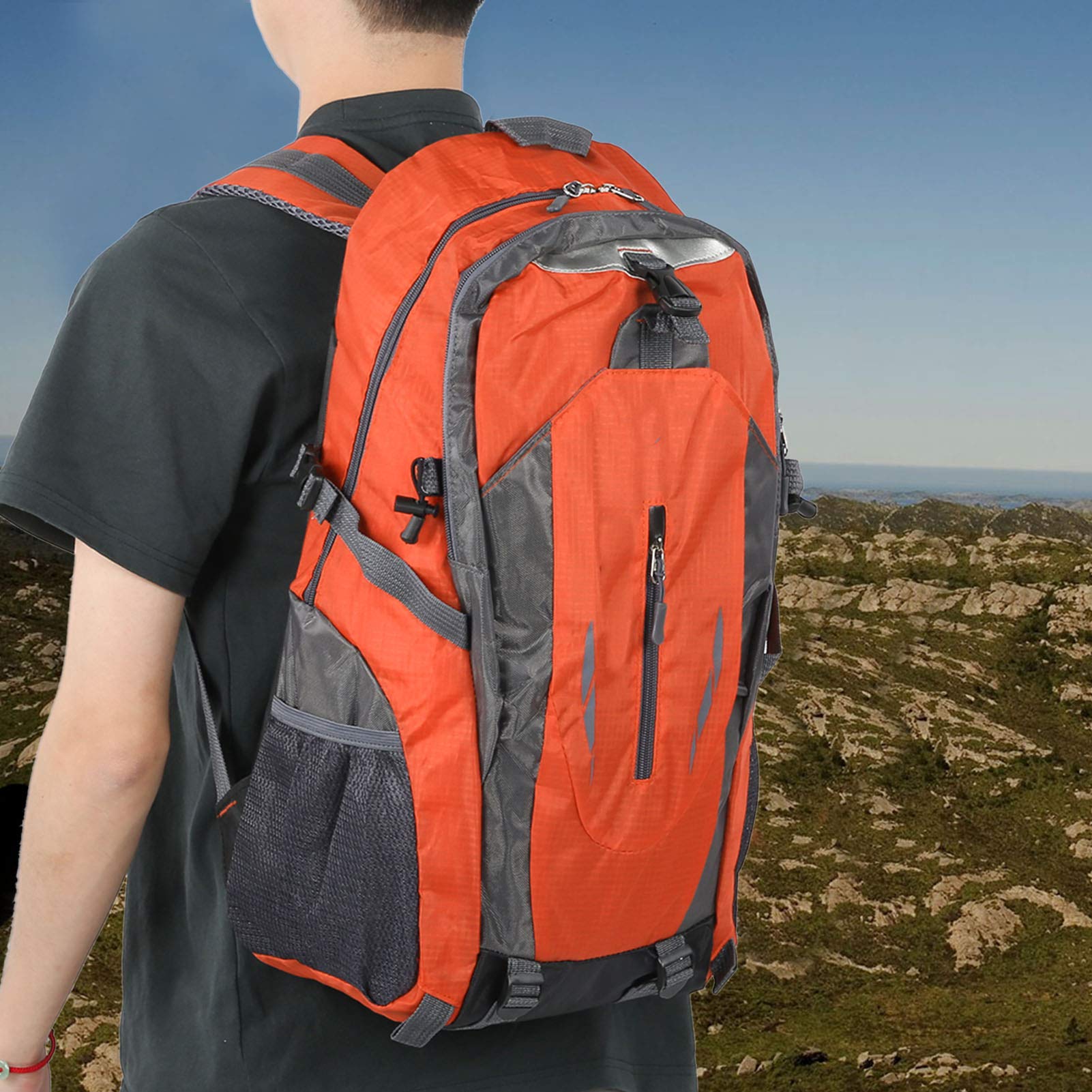 Topyond side mesh pockets provide quick access to small items.