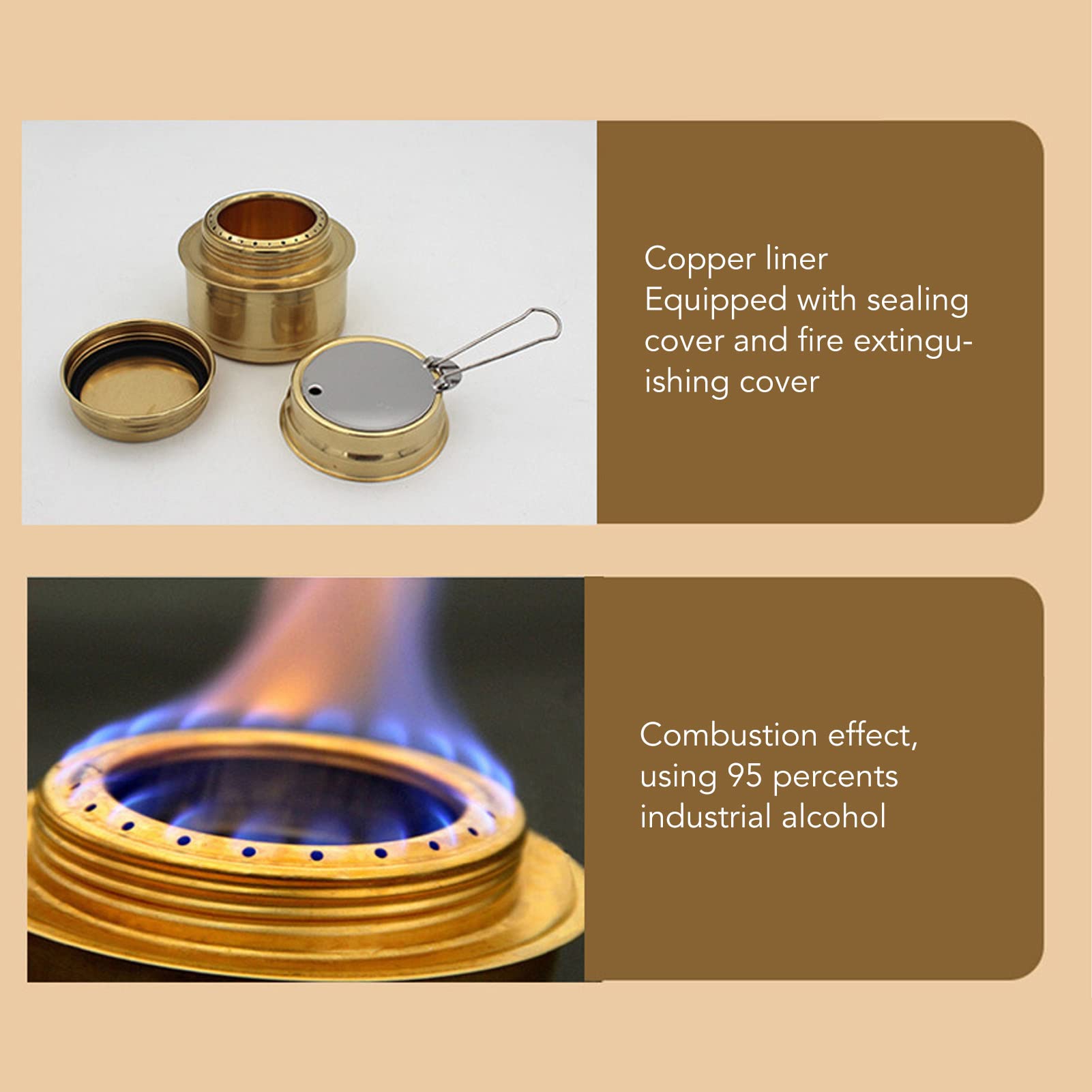 Topyond stove features hollow bracket ventilation delivering concentrated energy.