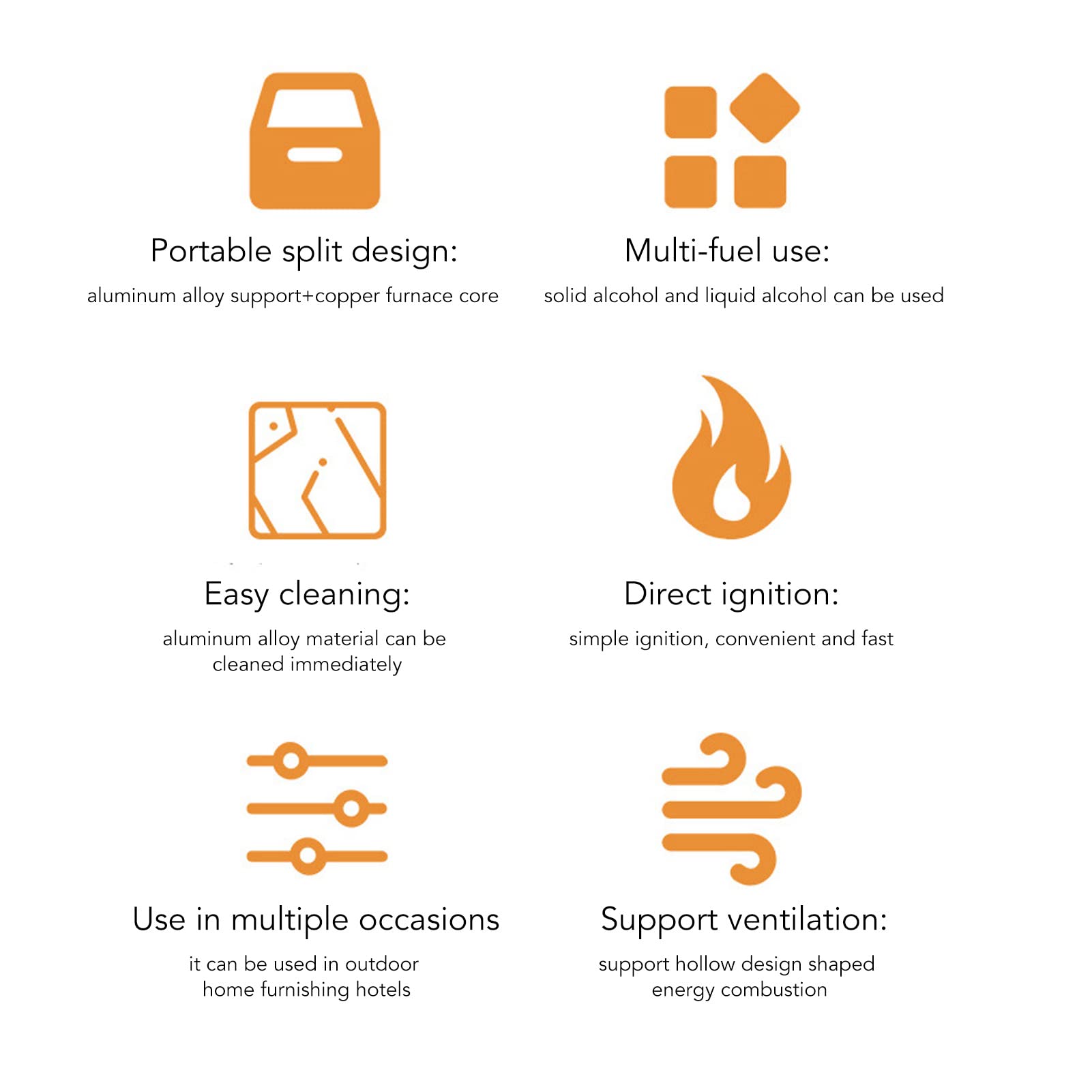 Topyond stove easy ignition and simple cleaning, great for quick setups.