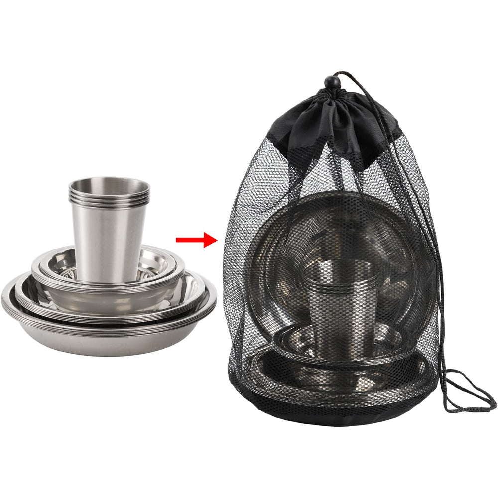 TopZea-multi-size-dinnerware-plates-bowls supports versatile serving options outdoors.