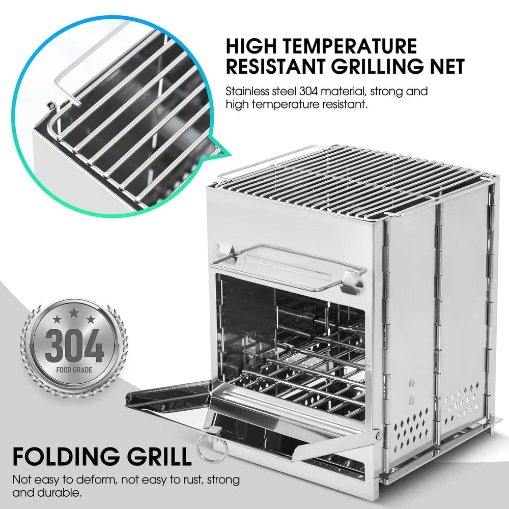 TOQGEZYJ folded stove size, 7.8x1.5x10.6in, easy to transport.