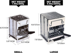 TOQGEZYJ stainless-steel rocket stove, durable build for long-lasting outdoor cooking.