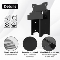 Toriexon 14-gauge steel bracket close-up for heavy-duty use.