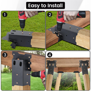 Toriexon deer blind brackets pre-drilled holes simplify installation.