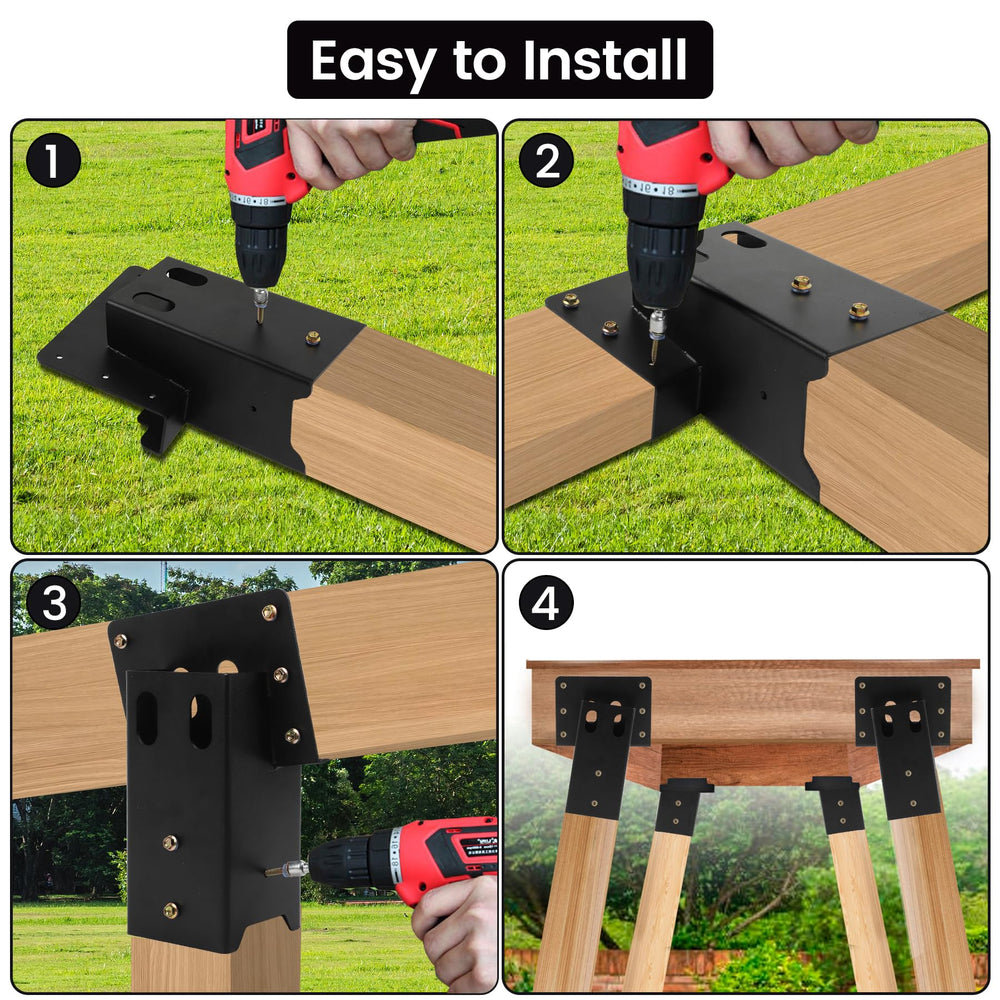 Toriexon outdoor-platform-brackets-stability ensure secure mounting on uneven ground.