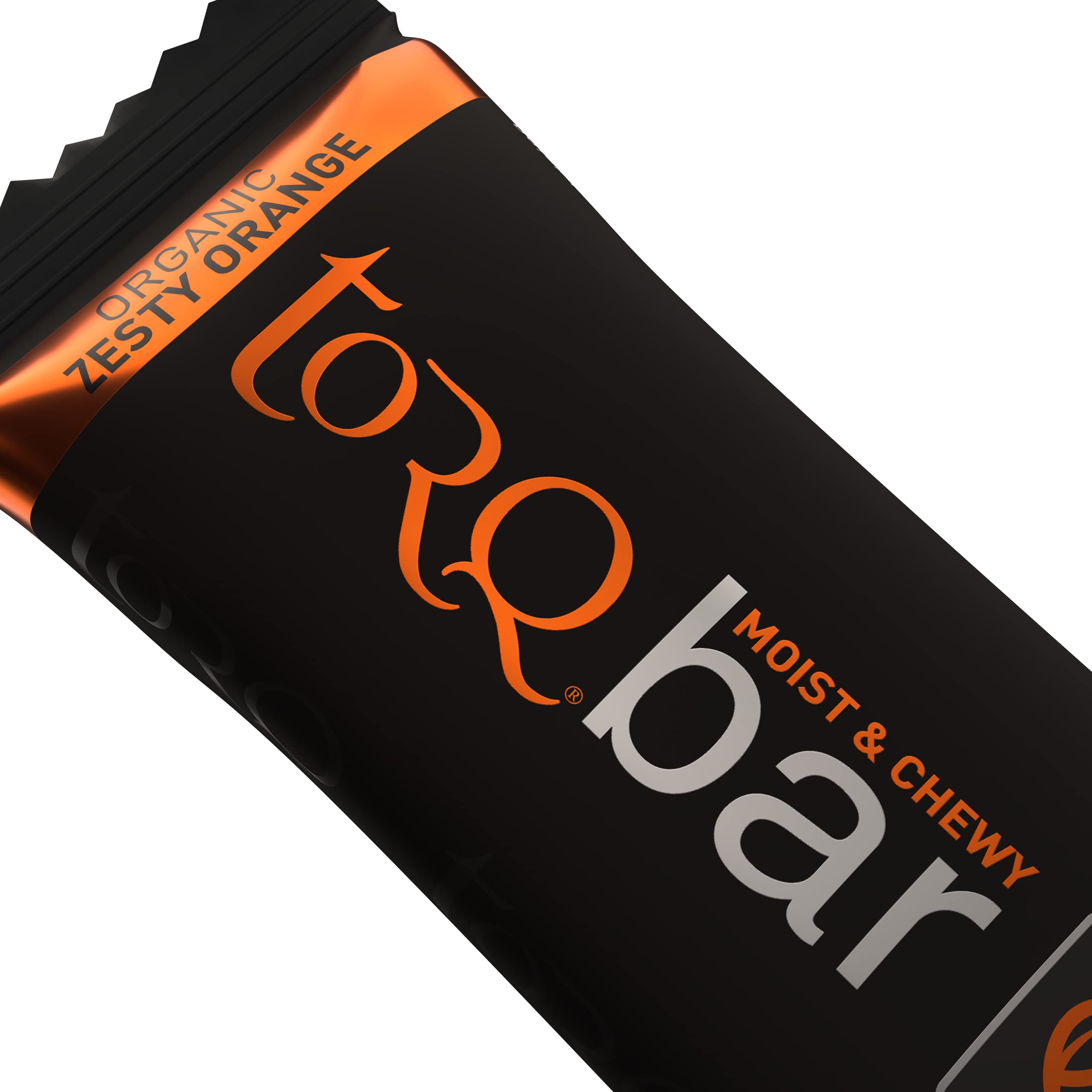 TORQ Zesty Orange energy bar organic certification label on packaging