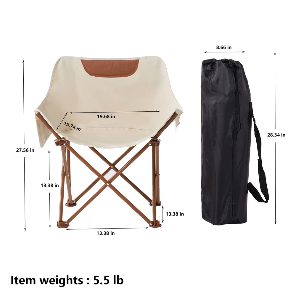 TOSAMC camping chair aluminum frame close-up showing rust-resistant build.