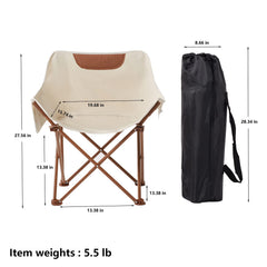 TOSAMC camping chair aluminum frame close-up showing rust-resistant build.
