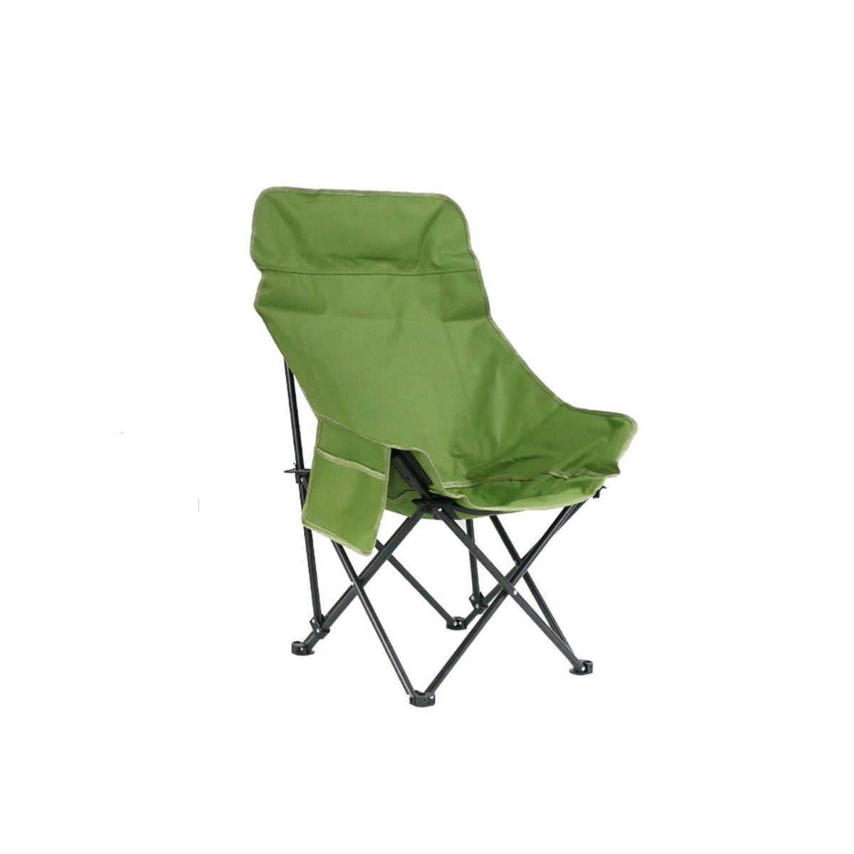TOSAMC high-back green camping chair ready for outdoor comfort and support.