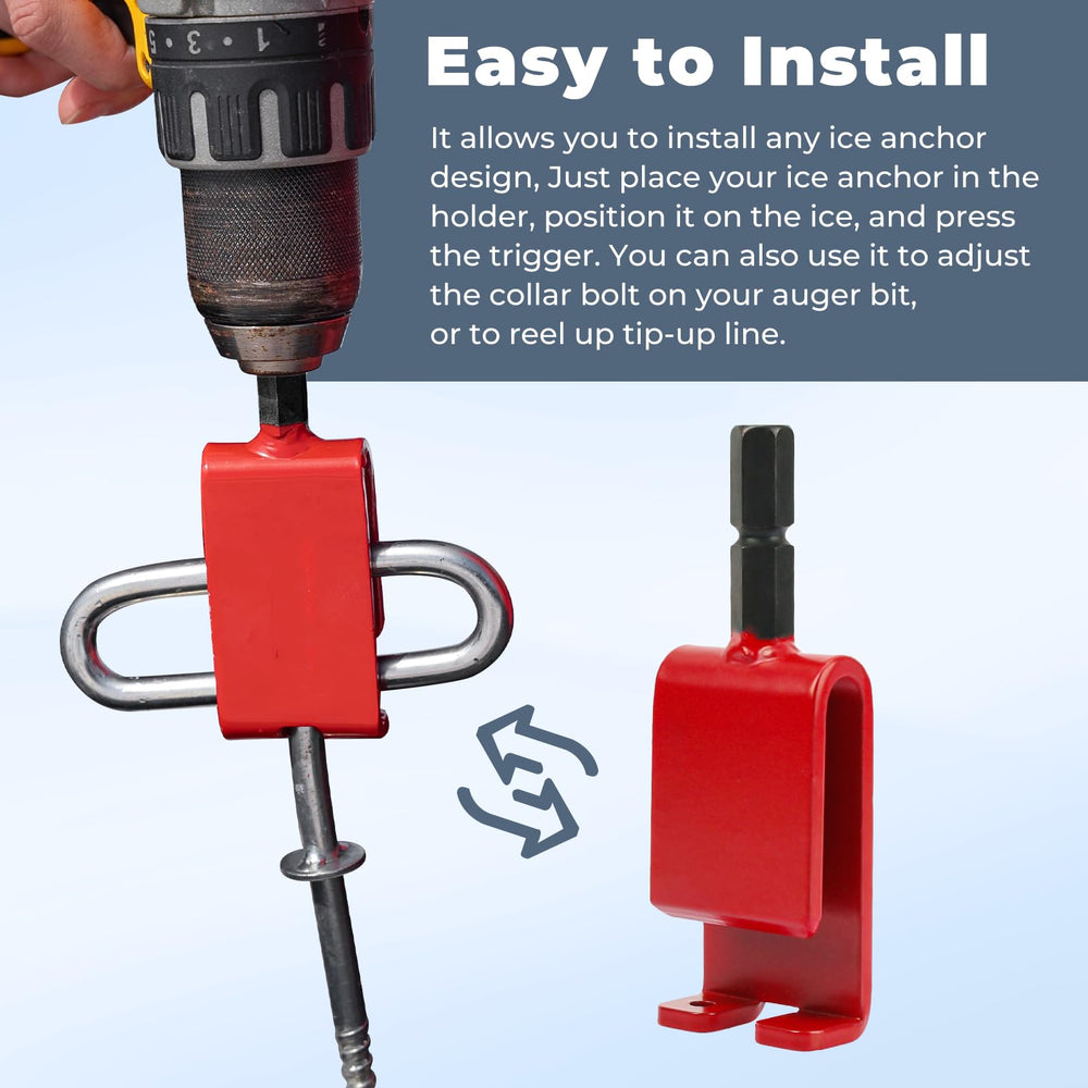 Ice fishing tent accessory setup featuring 43416 adapter