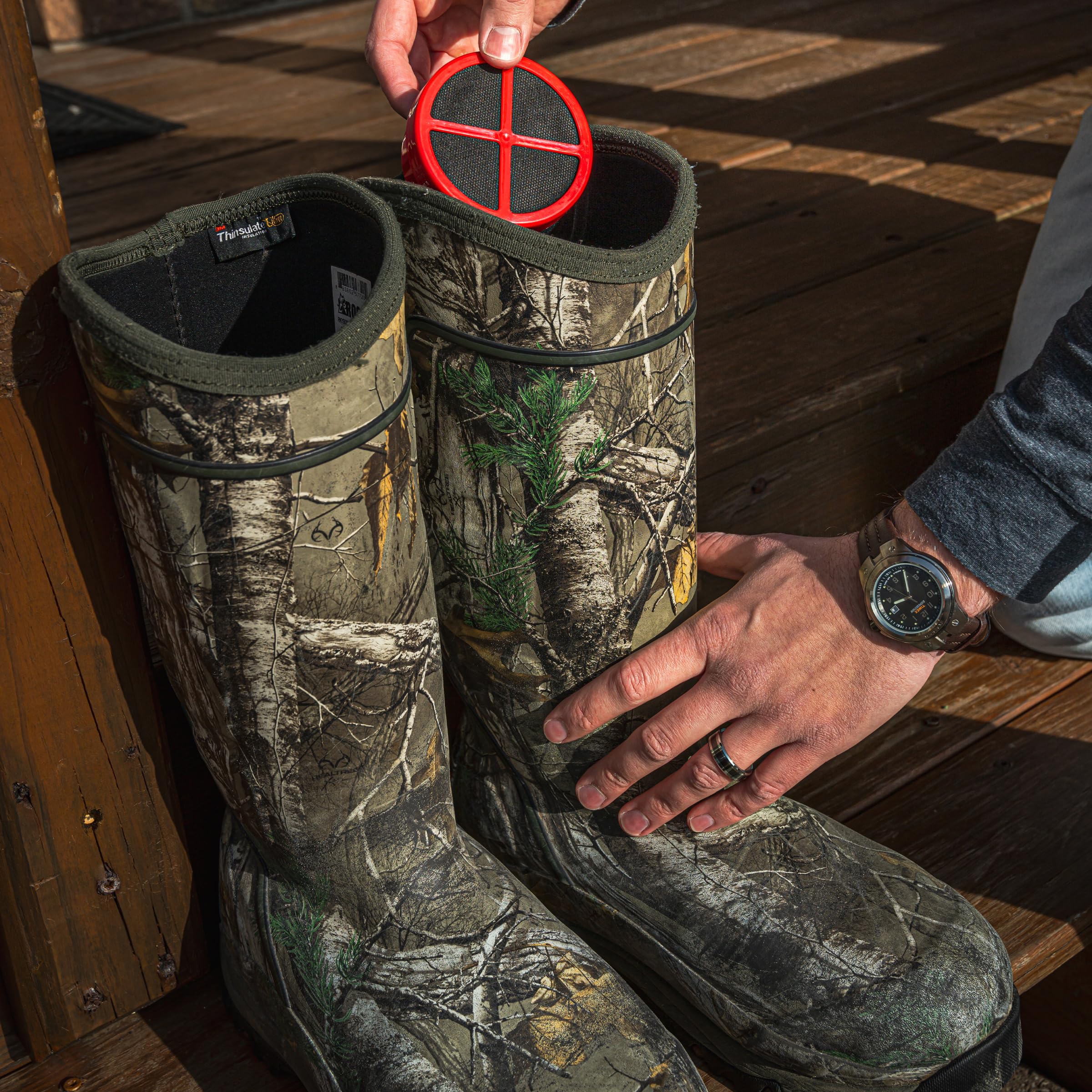 Tote tamers for hunting gear storage image