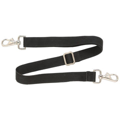Tough-1 replacement blanket strap in black with elastic webbing for secure horse blanket fit.