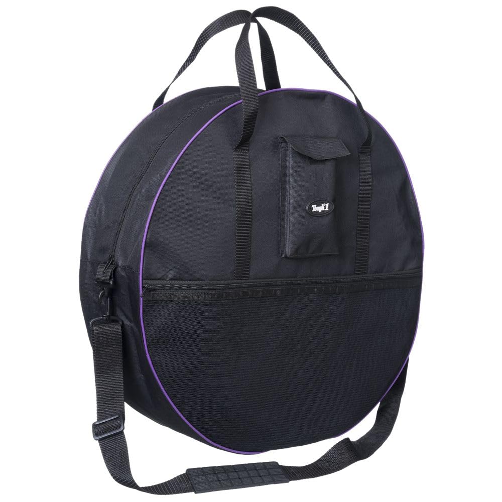 Tough 1 rope bag with strap in purple keeps six ropes organized and portable for practice.