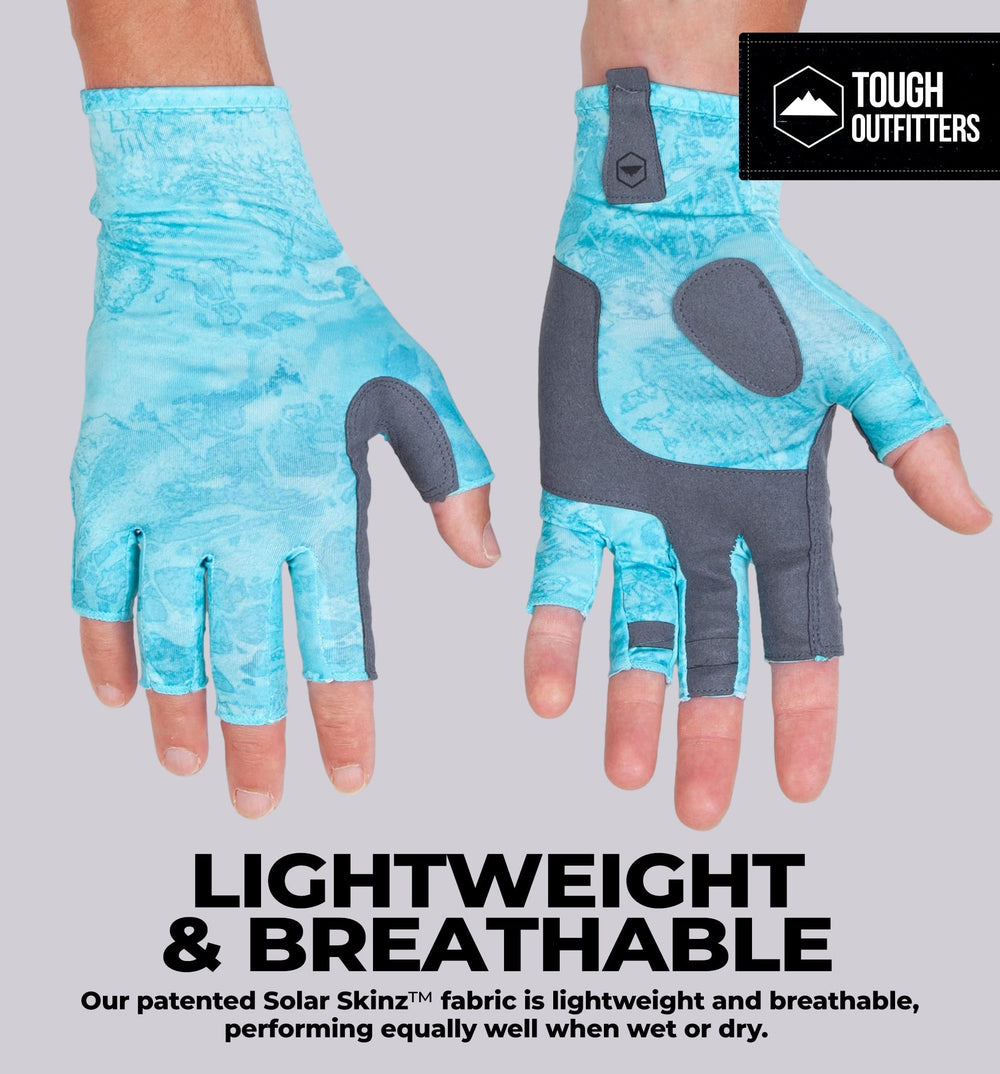 Fingerless design ideal for kayaking and fishing