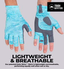 Fingerless design ideal for kayaking and fishing