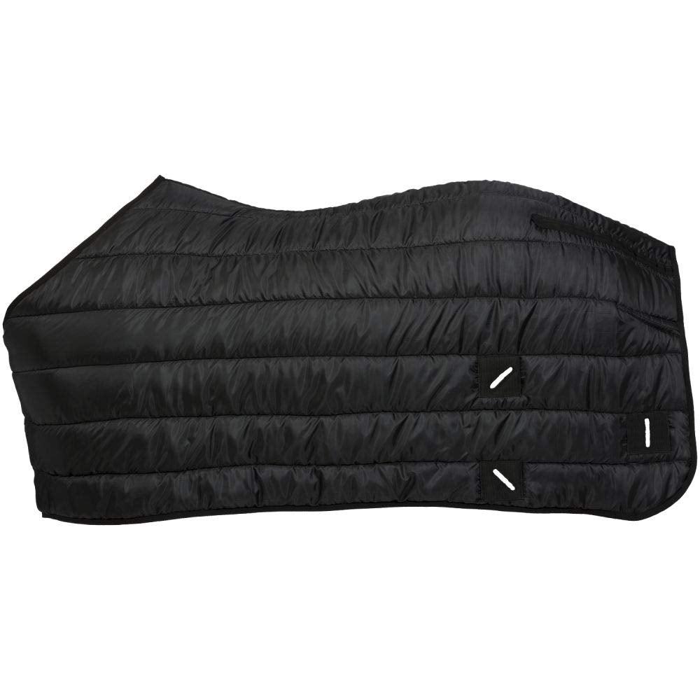 Tough1 Blanket Liner with closed front provides secure warmth under a turnout blanket.
