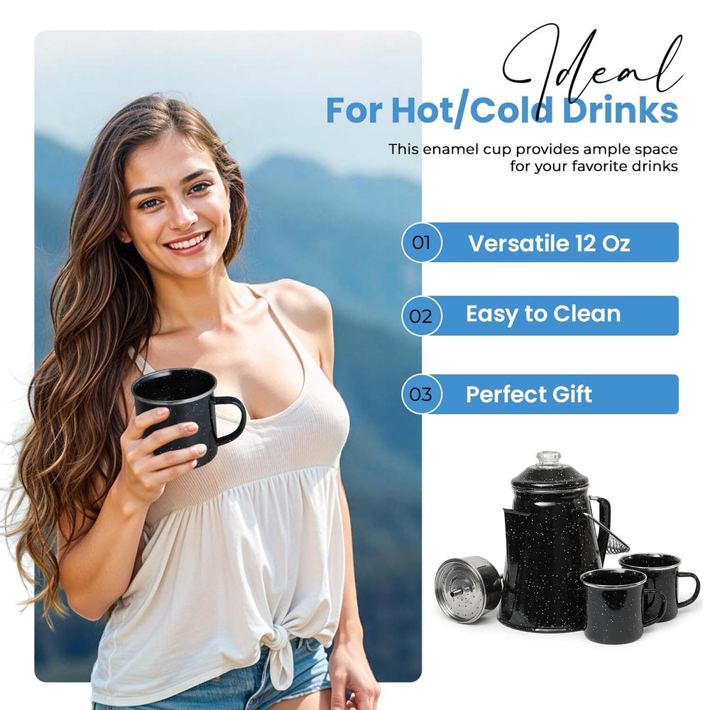 Toughty 12 coffee filters included for easy camp-side filtration