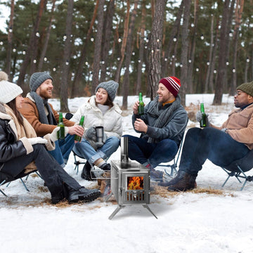 TOUNTO wood stove chimney pipe enables safe venting for tents, cabins, and outdoor cooking