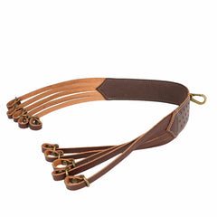 TOURBON Leather Duck Strap top-view shows premium top-grain leather for durable field use