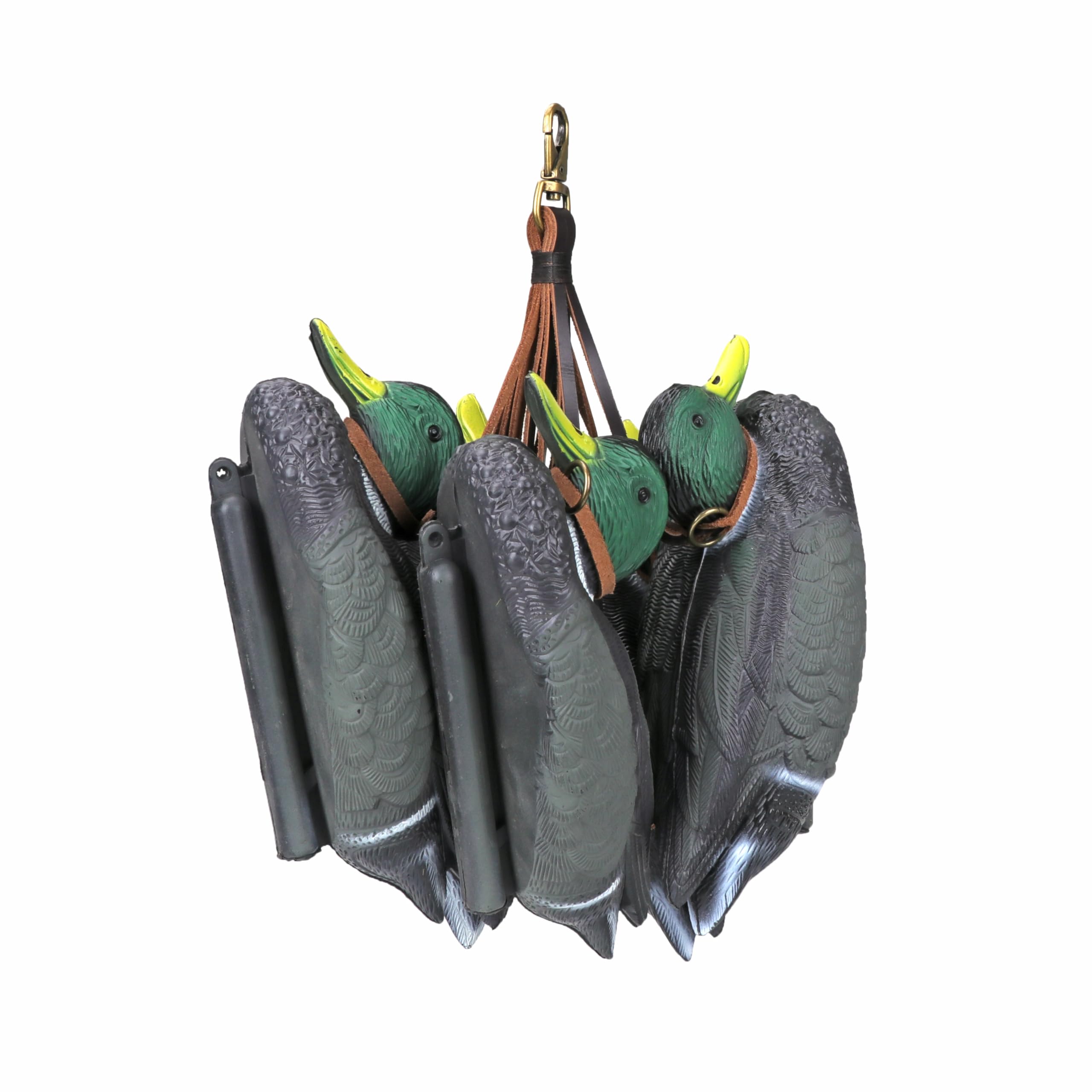 TOURBON Leather Game Carrier 12 drop rings highlighted for secure bird transport.