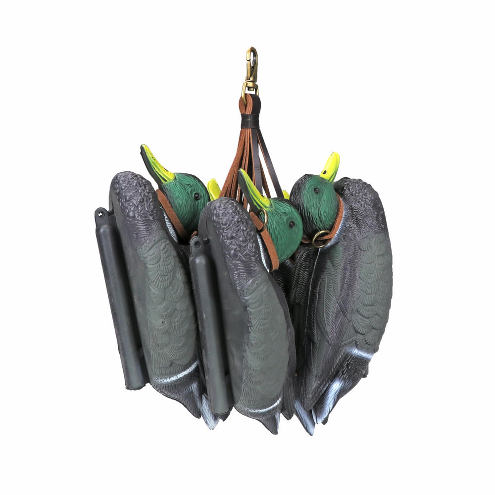 TOURBON Leather Game Carrier 12 drop rings highlighted for secure bird transport.