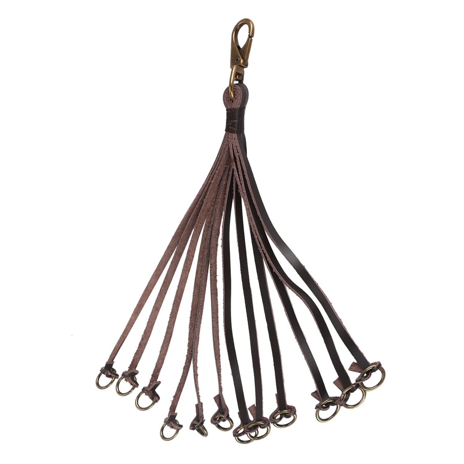 TOURBON leather hunting strap attached to belt for hands-free field transport.