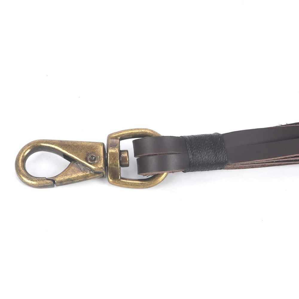 TOURBON non-slip leather strap provides comfortable carry.