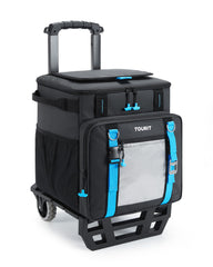 TOURIT 30L rolling cooler on beach sand with wheels for easy transport