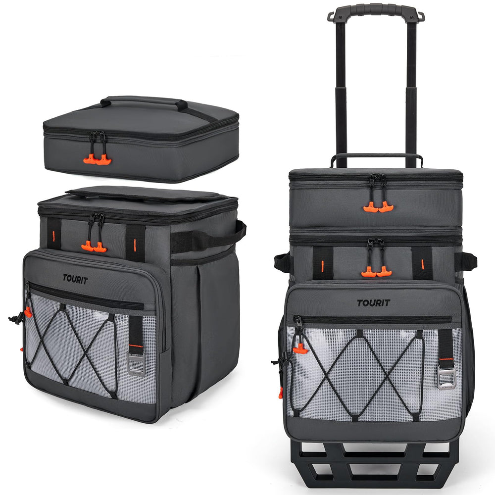TOURIT extendable handle enables comfortable pulling through crowds.