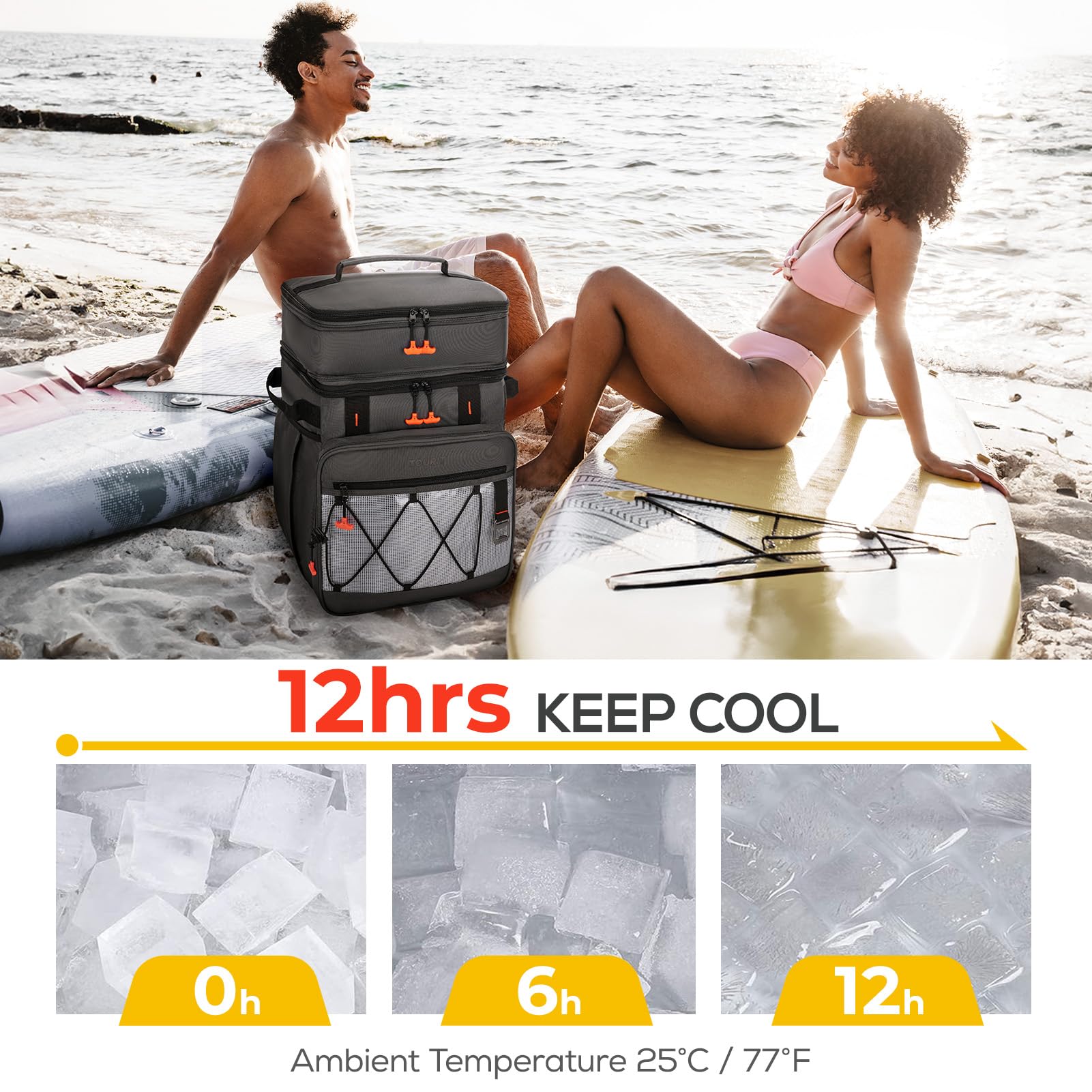 TOURIT front and side pockets for extra storage on adventures.