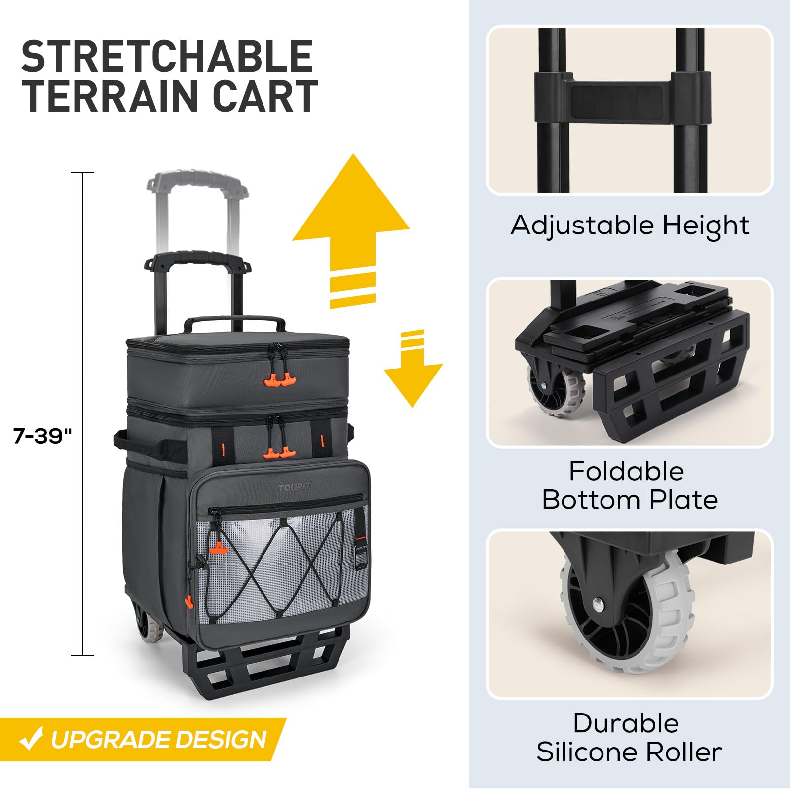 TOURIT upper compartment stores meals or dry items on the go.