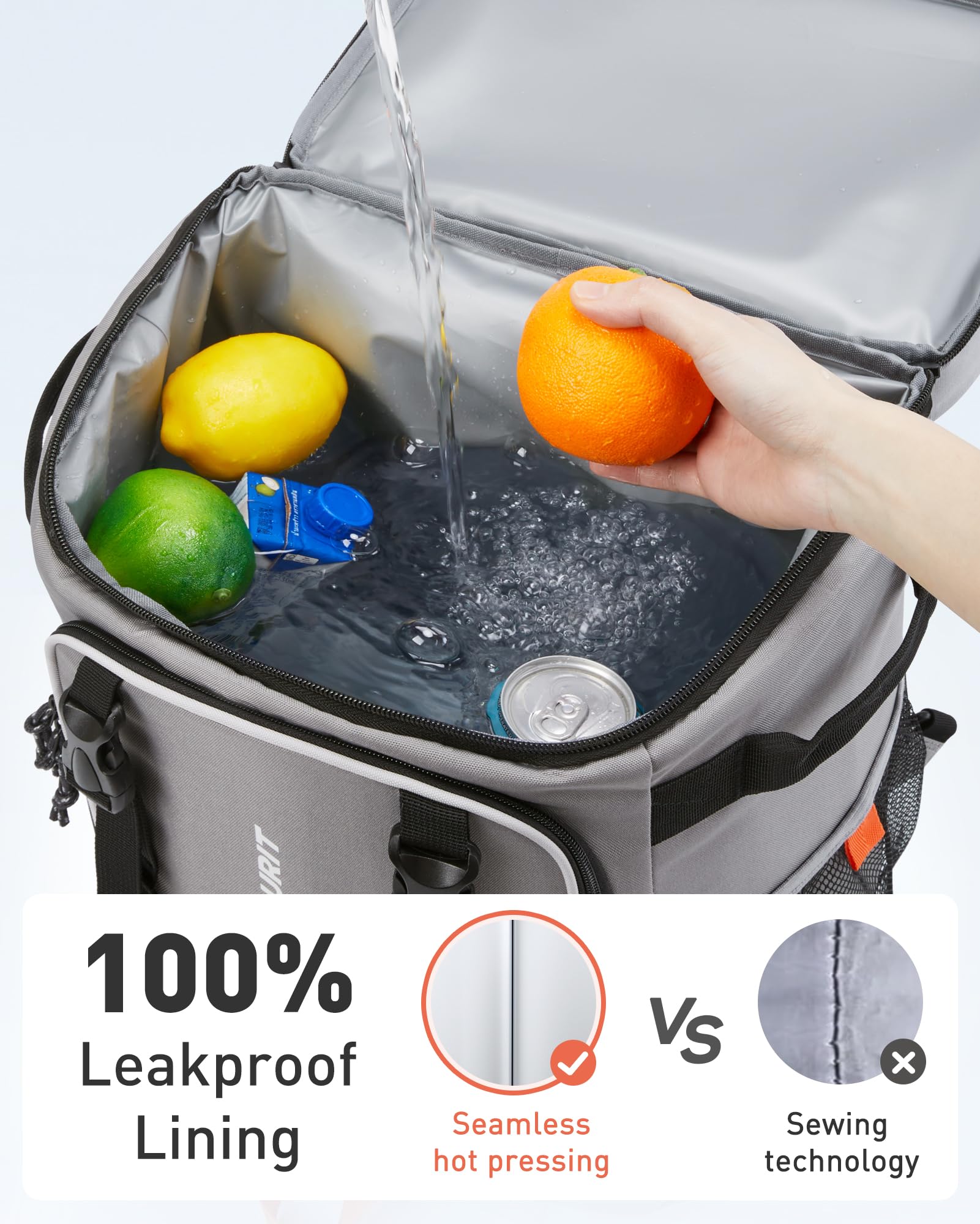 TOURIT bottom 24L space fits meals and snacks during trips