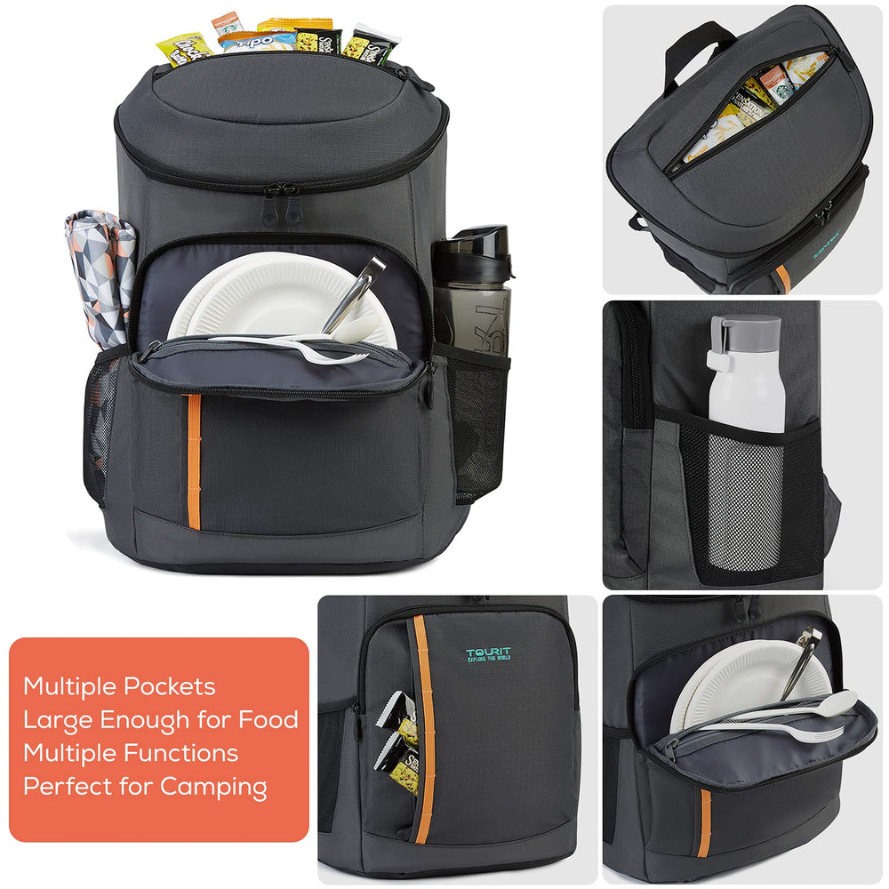 TOURIT cooler backpack lightweight durable fabric enables comfortable hiking and daily use.