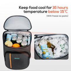 TOURIT cooler backpack side mesh pockets provide quick water bottle access.
