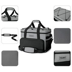 TOURIT cooler bag 32L layout keeps snacks cold during outdoor trips