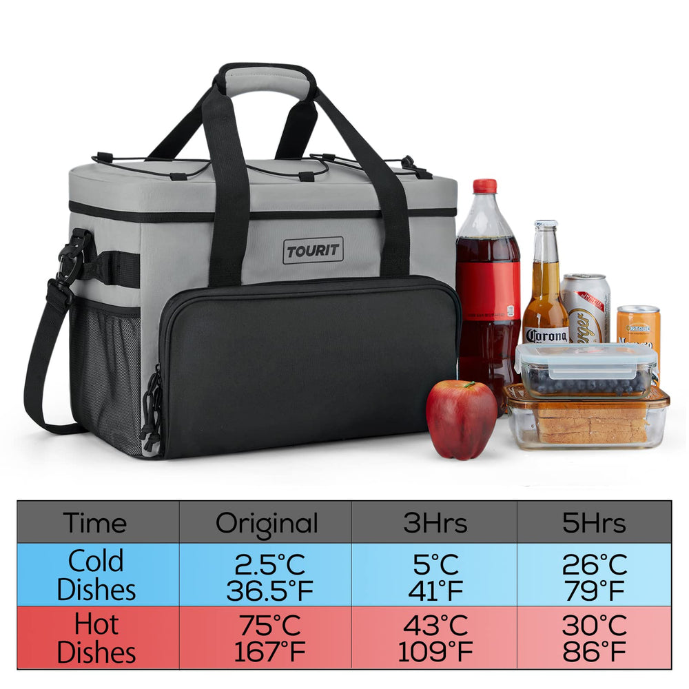 TOURIT cooler bag collapsible design saves space when not in use