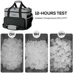 TOURIT cooler bag contents filled illustrate 24–46 can capacity for beach days
