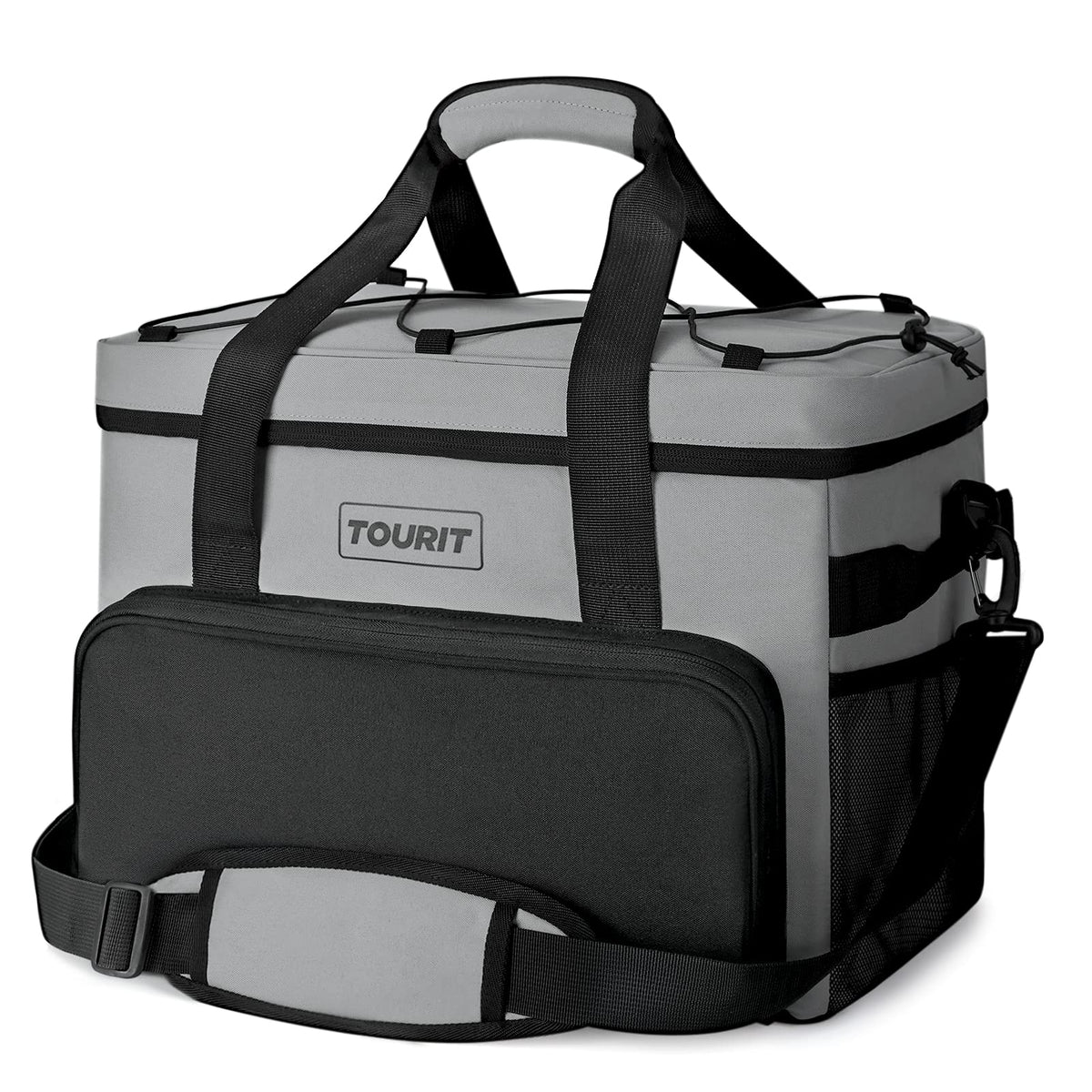 TOURIT cooler bag open-lid interior shows roomy capacity for quick meal prep on picnics