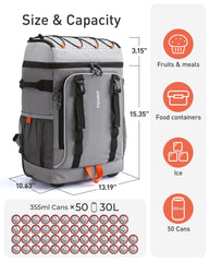 TOURIT dual-deck insulated cooler enables convenient on-the-go storage