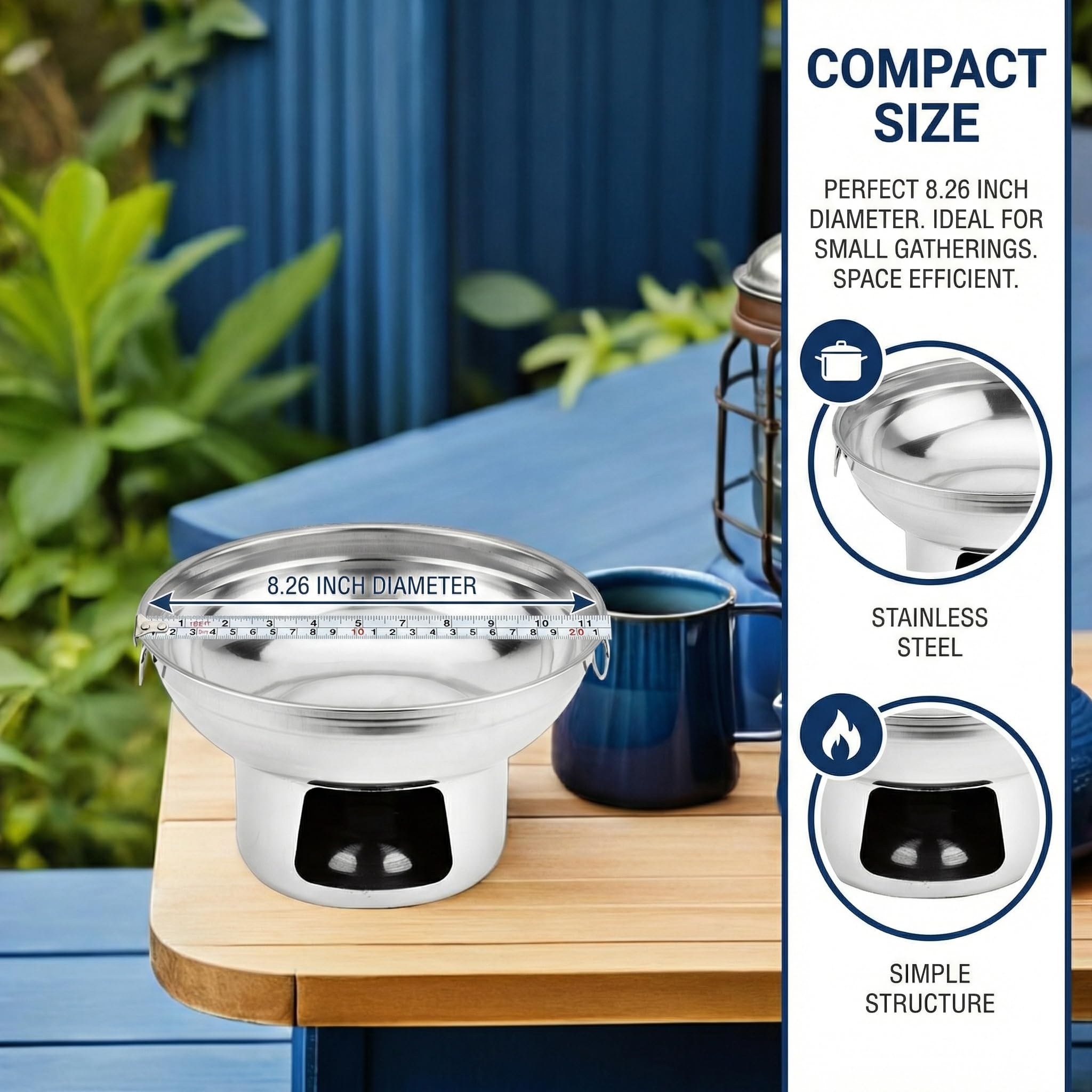 TOYANDONA stainless surface easy to clean after meals