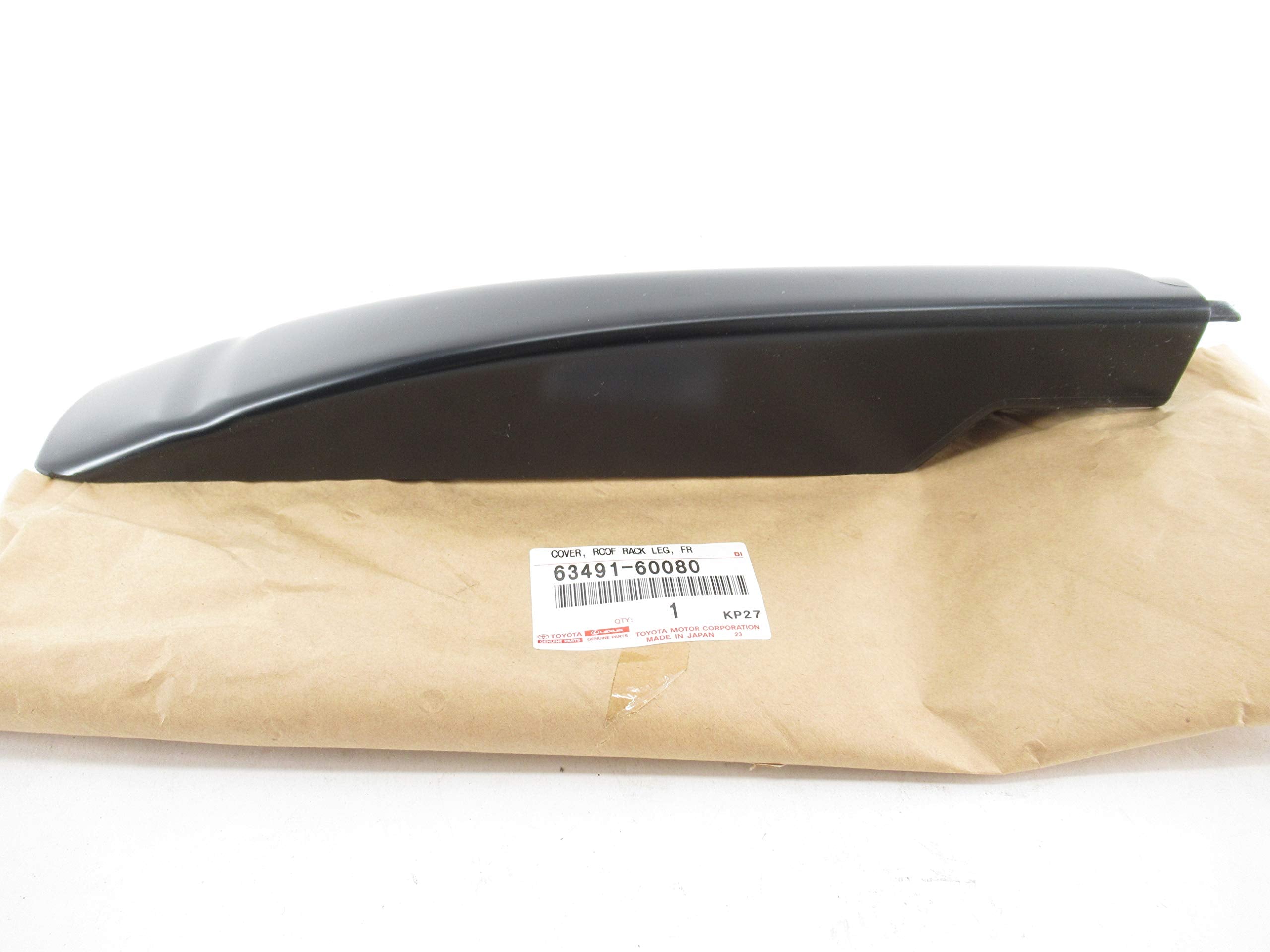 Toyota 63491-60080 roof rack leg cover side view highlights secure attachment and durability.