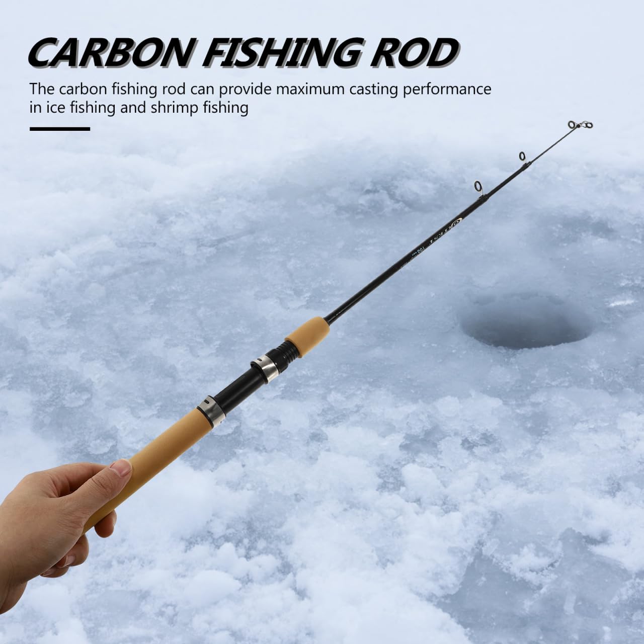 Toyvian carbon fishing rod portable for easy storage in any bag.