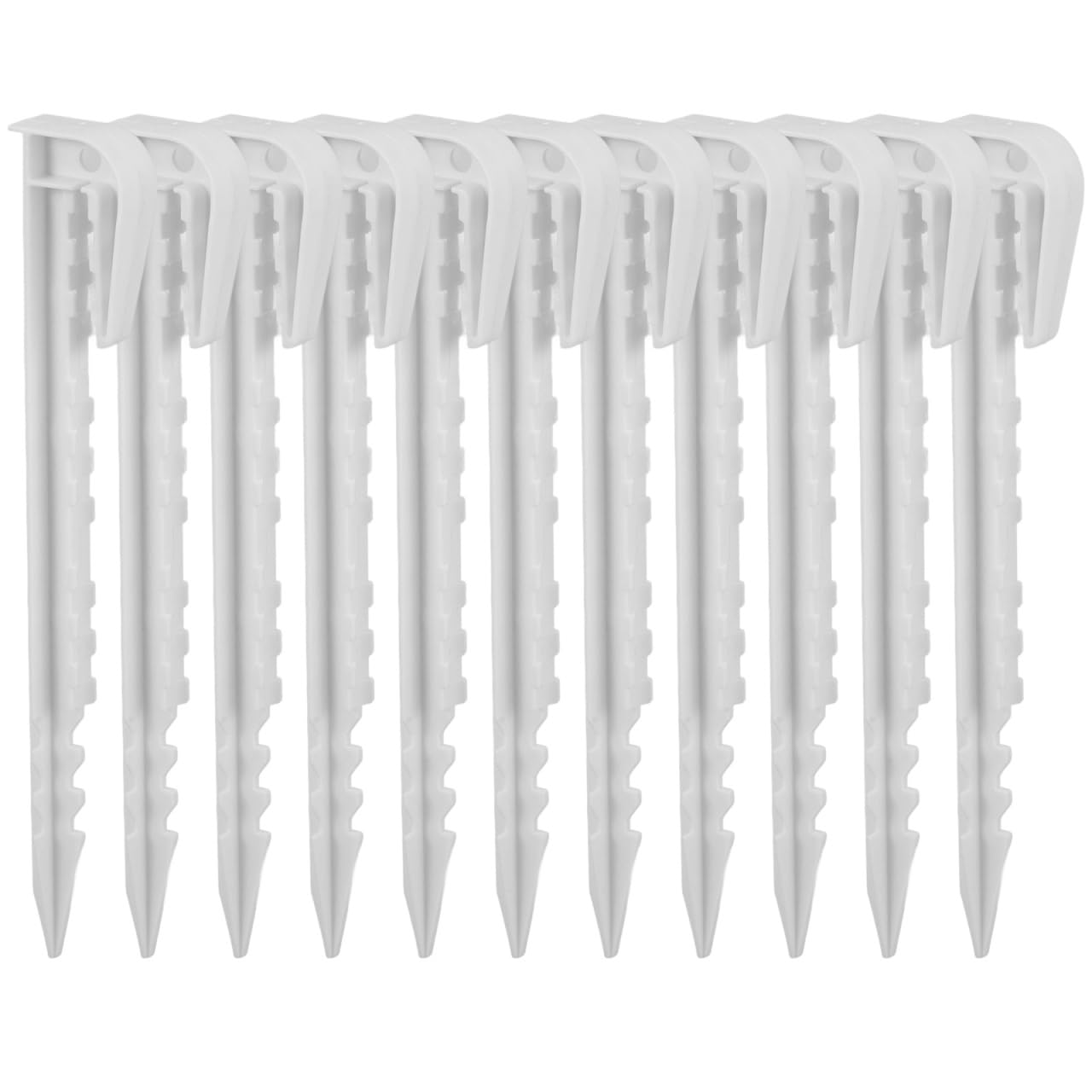 Toyvian tent stake with top hook design secures lines for stable tarps
